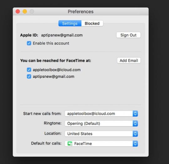 not available for facetime on mac 2017
